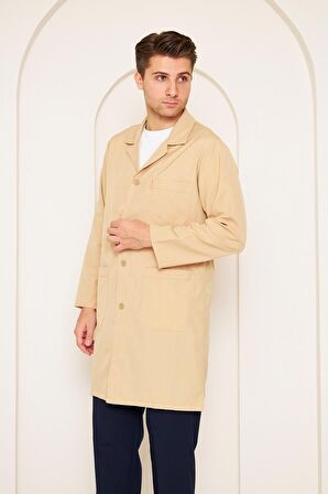 Alpaka Kumaş Montaj Önlüğü Bej