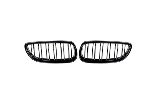 Bmw 3 Serisi E92 2006-2009 Uyumlu M3 Görünüm Panjur ( Çift Çizgi Böbrek ) Pıano Black