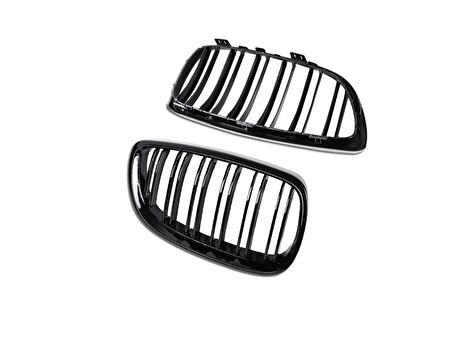 Bmw 3 Serisi E92 2006-2009 Uyumlu M3 Görünüm Panjur ( Çift Çizgi Böbrek ) Pıano Black