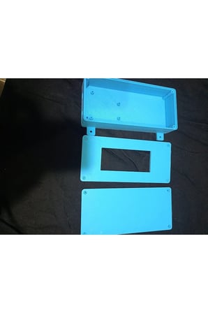 Arduino genel amaçlı proje kutusu arduino mega ve diğerlerine uygun çift kapaklı mavi renk 175×80×35 mm