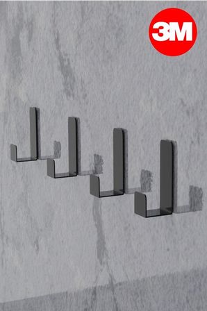 Yapışkanlı Askılık Kapı Arkası Bornoz Askılığı Yapışkanlı Mutfak Banyo Askısı Havlu Askılığı Elbise Askılığı 4’lü set 3M Yapışkanlı Tasarım MT75S