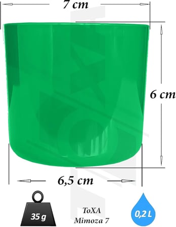 Mimoza Saksı (1, Yeşil, 0.2 Litre)