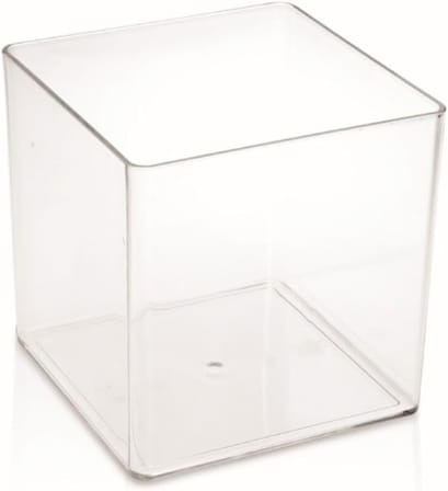 Küp Saksı 2,8 Litre 15 Cm Şeffaf Kristal Saksı Şeffaf Küp Saksı Şeffaf Saksı Şeffaf