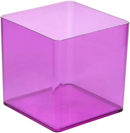 Küp Saksı 2,8 Litre 15 Cm Şeffaf Kristal Saksı Şeffaf Küp Saksı Şeffaf Saksı Şeffaf