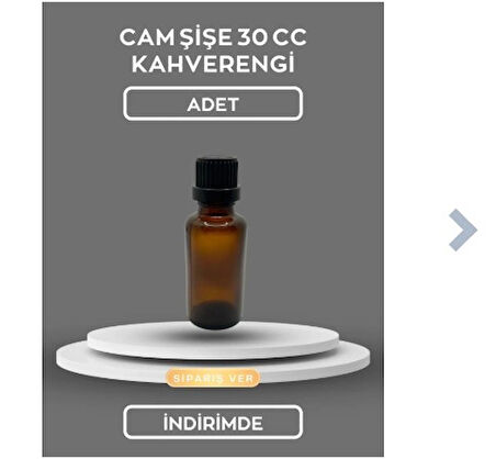 CAM ŞİŞE 30 CC (KAHVERENGİ) AMBER