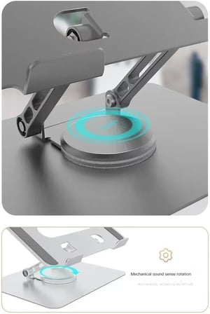 360 DERECE SONSUZ POZİSYONDA DÖNEBİLEN KATLANABİLİR METAL ALAŞIMLI YÜKSEKLİK VE AÇI AYARLI KAYDIRMAZ TELEFON VE TABLET STANDI (TABLET STANDI N03)
