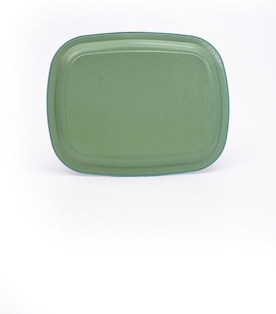 -Ee171-9f Botanica Blue Desenli Oval Tepsi 24x31 Cm (Botanica Blue)