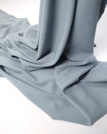 Pastel Çağla Yeşili Diagonal Desenli İnterlok Jakarlı Örme Kumaş Esnek Yumuşacık Hırkalık & Bluzluk En: 150cm