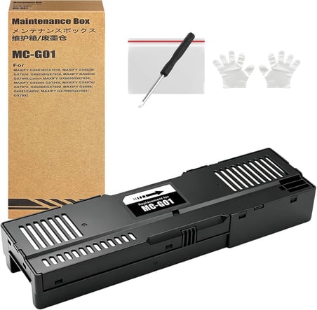 Canon MC-G01 MC G01 Bakım Kutusu Tankı için MC-G01 Bakım Kartuşu değiştirme, Canon MAXIFY GX6010 GX7010 GX6020 GX7020 GX6030 GX7030 GX6040 GX7040 GX6050 GX7050 GX6060 için çalışır (1 Paket)