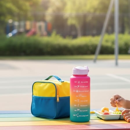 3’lü Renkli Suluk Seti – Motivasyonlu Spor Matara Seti | 2L, 900ml ve 300ml Su Şişesi | Sızdırmaz, Dayanıklı, Şık Tasarım (Pembe-Turuncu-Yeşil)