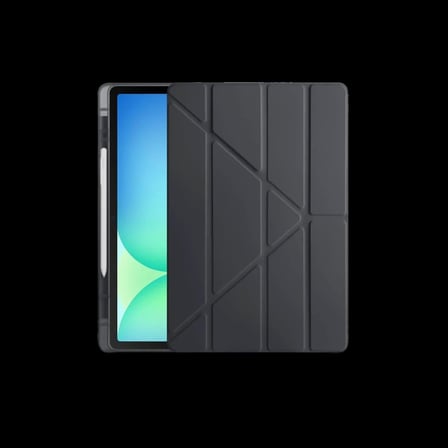Apple iPad Pro 11 (2024) Kılıf Kalemlikli Hugo Tablet Kılıfı - Siyah