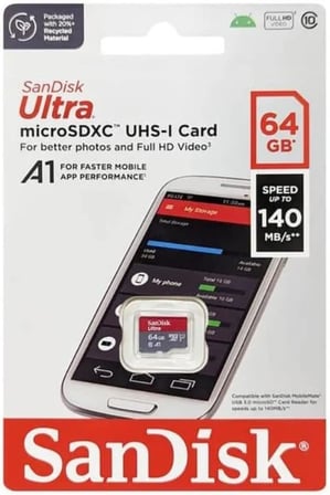 SanDisk Ultra 64GB 140MB/s microSDXC UHS-I Hafıza Kartı DSQUAB-064G-GN6MN