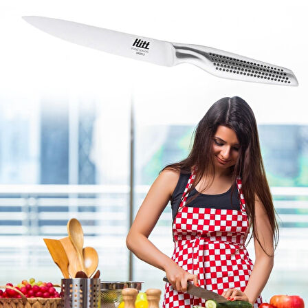 PratikAI 12 cm Paslanmaz Çelik Ultra Keskin Mutfak Şef Bıçağı - Hassas & Dayanıklı Kesim