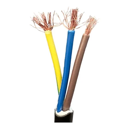3x2,5 MM CCA TTR SİYAH RENK KAUÇUK TOPRAKLI SEYYAR ELEKTRİK KABLOSU (10 METRE)