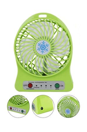 <p> Mini Fan Şarjlı Mini El Fanı Vantilatör Soğutucu</p>