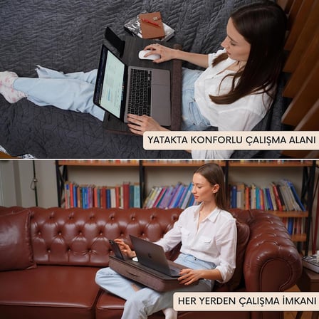 LS021 Minderli 15,6" ve 17,3" Laptop Sehpası