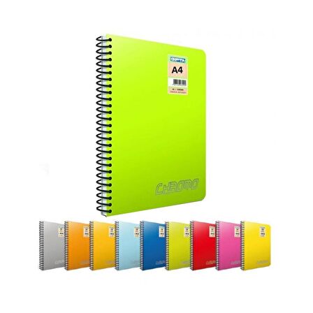 Gıpta Chromo 80 Yp. A4 Spiralli Pp. Kapak Defter Kareli 2'Lİ 