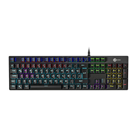 Lecoo KG1101 Kablolu Blue Switch RGB Makro Tuşlu Gaming Mekanik Türkçe Q Klavye