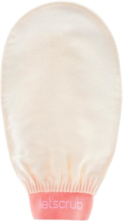 Ekru Banyo Duş Kesesi Peeling Eldiveni%100 Floş Ipek Normal Ciltler Için