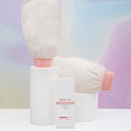 Ekru Banyo Duş Kesesi Peeling Eldiveni%100 Floş Ipek Normal Ciltler Için