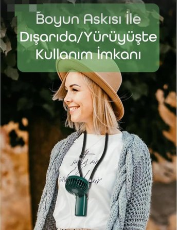 5 Kademeli Şarjlı Mini El Vantilatörü – Dijital Göstergeli, Telefon Tutuculu, Boyun Askılı Taşınabilir Fan (SİYAH)