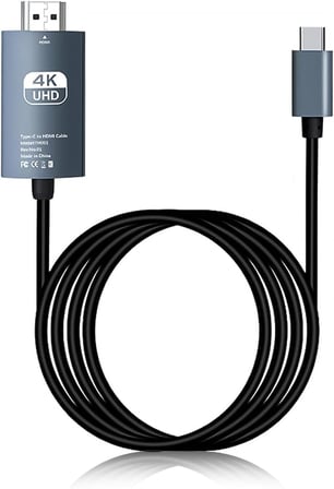 TYPE C to HDMI tüm TYPE C CEP TELEFONLARI VE CİHAZLARLA UYUMLU FULL HD HDMİ KABLOSU 4K ULTRA HD HDMI KABLO TAK ÇALIŞTIR 2 METRE (TYPE C TO HDMİ HB-06)