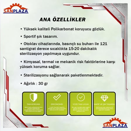Baymax S-400 Şeffaf Toz Çapak Koruyucu İş Güvenlik Gözlüğü Kulak Ayarlı UV Korumalı Laboratuvar İşçi Gözlüğü Çocuklar İçin Tam Korumalı Gözlük 1-3-5-12 Adet