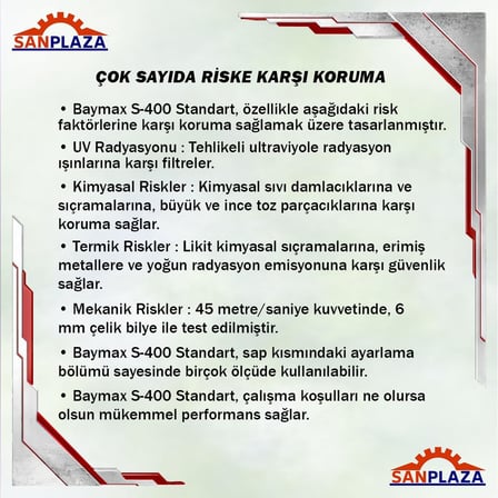 Baymax S-400 Şeffaf Toz Çapak Koruyucu İş Güvenlik Gözlüğü Kulak Ayarlı UV Korumalı Laboratuvar İşçi Gözlüğü Çocuklar İçin Tam Korumalı Gözlük 1-3-5-12 Adet