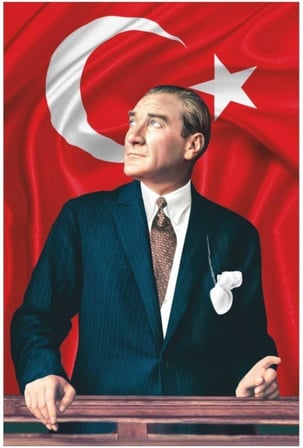 Atatürk Resmi Raşel Kumaş 200x300cm.