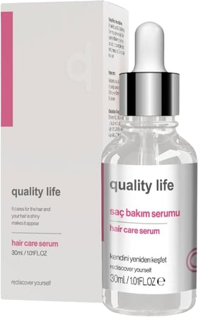 QL Argan Keratin Saç Bakım Yağı - Yıpranmış Hasar Görmüş Yanmış Saçlar İçin Onarıcı Serum Kadın Saç Bakımı