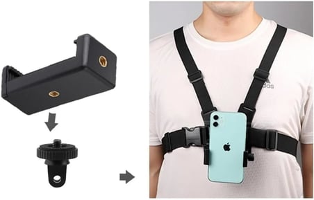 Aksiyon Kameralar Ve Telefonlar Ile Uyumlu Kafa Bandı Göğüs Bandı Monopod