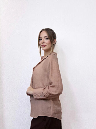 Dokulu Viskon Gömlek