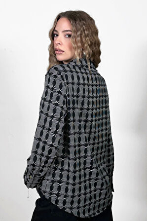 Geometrik Desenli Gömlek