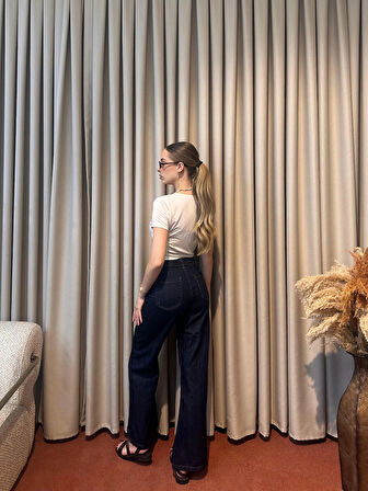 Denim Bol Paça Pantolon
