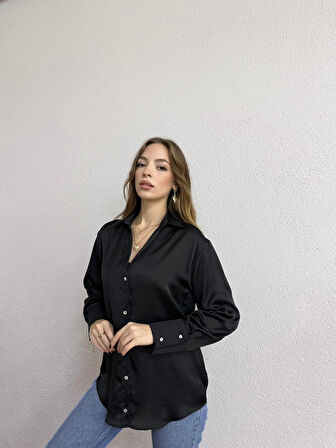 İnce Saten Gömlek