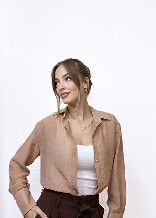 Dokulu Viskon Gömlek