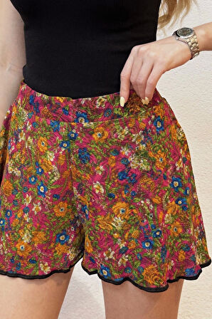 Desenli Şort