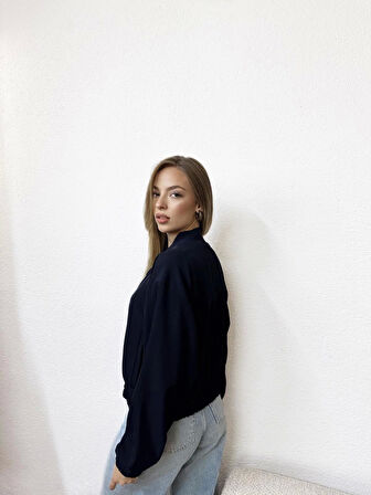 Önü Fermuarlı Bomber Ceket