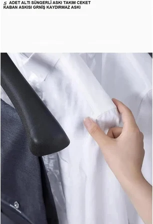 Askıcı Battal Boy Takım Elbise Ceket Kaban Mont Askısı 10 Adet 48 cm