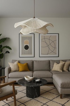 AFRALYAHOME TEKLİ SARKIT İSKANDİNAV STYLE BOHEM AVİZE (KAHVE)