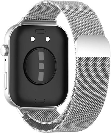 Huawei Watch Fit 3 / Fit 4 / Fit 4 PRO/Fit 5 / Fit 5 PRO ile Uyumlu Kordon Hasır Örgü Metal Mıknatıslı Kayış