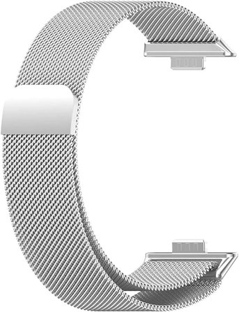 Huawei Watch Fit 3 / Fit 4 / Fit 4 PRO/Fit 5 / Fit 5 PRO ile Uyumlu Kordon Hasır Örgü Metal Mıknatıslı Kayış