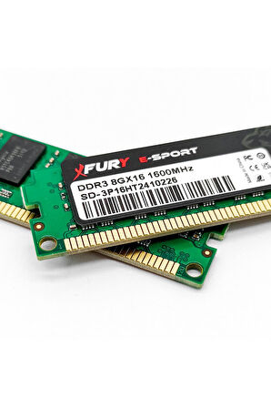 FURY E-SPORT DDR3 8Gb 1600Mhz Masaüstü Ram Bellek