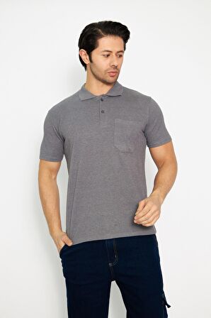 Orange Safety Koyu Gri Kısa Kol Polo Yaka T-Shirt