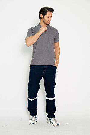 Orange Safety Koyu Gri Kısa Kol Polo Yaka T-Shirt