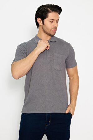 Orange Safety Koyu Gri Kısa Kol Polo Yaka T-Shirt