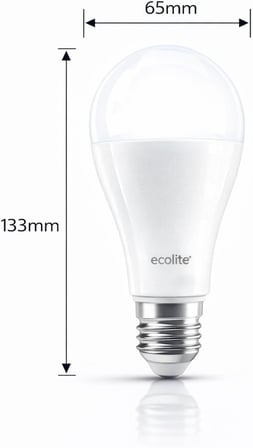 Ecolite Şarjlı LED Acil Durum Ampulü 9W E27 (Sarı)