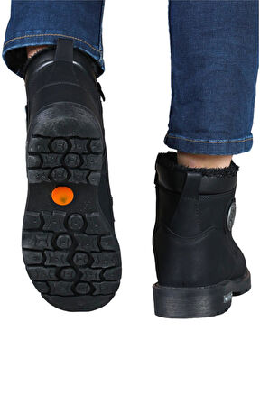 Motorcu Postal Erkek Bot SİYAH