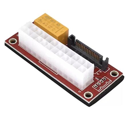 Add2PSU ATX - SATA Molex 24 Pin Güç Kaynağı Bağlantı Adaptörü (Kırmızı)