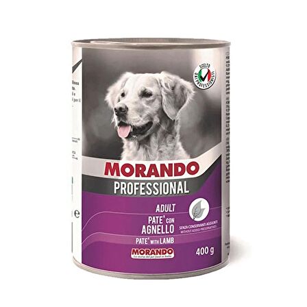 Morando Professional Pate Kuzu Etli Yetişkin Köpek Konservesi 24 Adet 400 Gr 